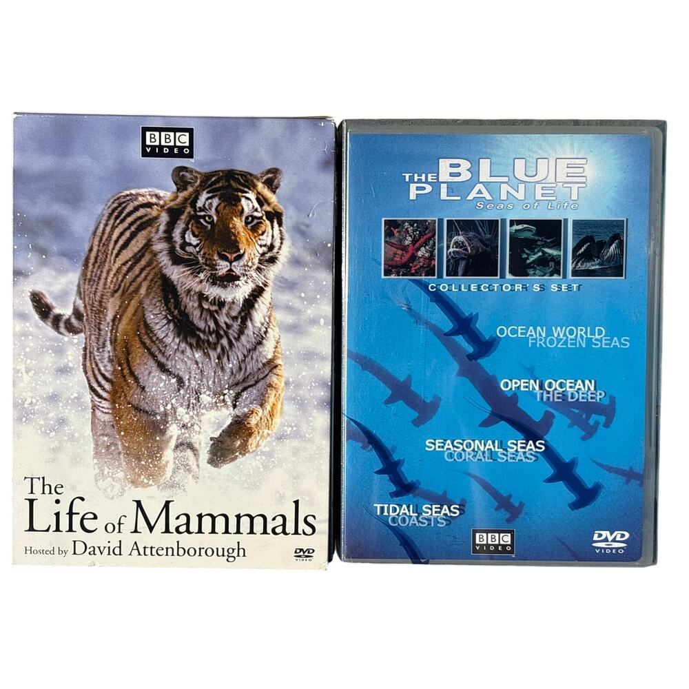 BBC The Life of Mammals & The Blue Planet DVD collectors set David Attenborough